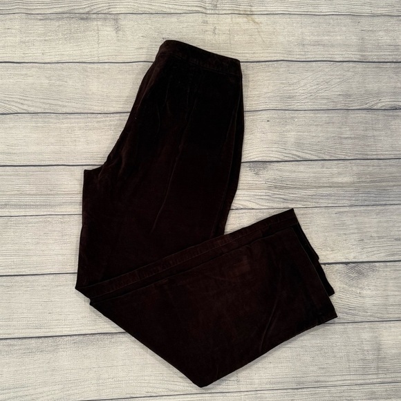 Talbots Petites women’s classic stretch Dark Brown Corduroy Pants/size 8P - Picture 7 of 8